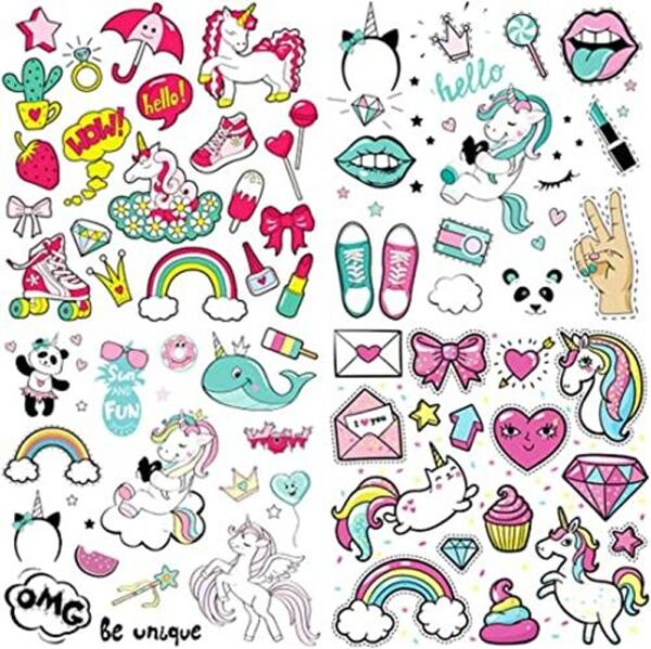 Pegatinas termoadhesivas para niños parches de unicornio