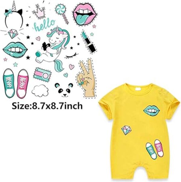 Pegatinas termoadhesivas para niños parches de unicornio