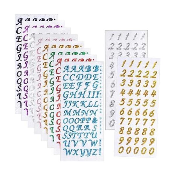 Pegatinas de alfabeto de colores 10 hojas pegatinas de