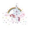 Pegatinas de pared de unicornio de colores con diseño de_1