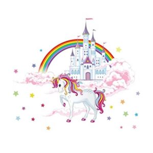 Pegatinas de pared de unicornio de colores con diseño de_1