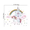 Pegatinas de pared de unicornio de colores con diseño de_2