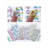 Pegatinas 3D de colores para niños con números y letras