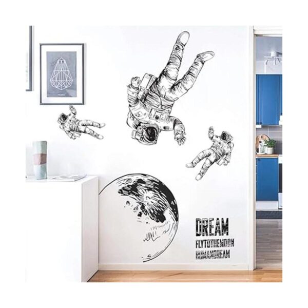 Pegatina de pared de astronauta removible con gran