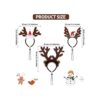 Pedgot Paquete de 3 diademas de Navidad para mascotas con