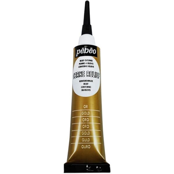 Pebeo Cerne Relief Outliner Paquete de 2 pinturas doradas