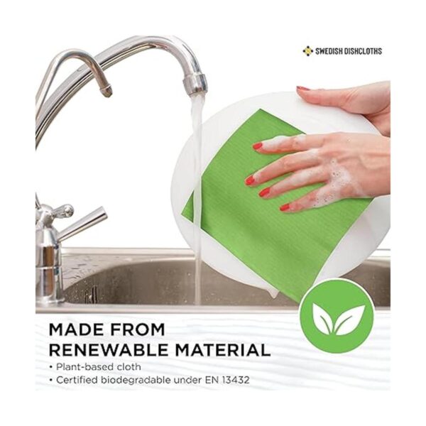 Paños suecos para platos absorbentes reutilizables y