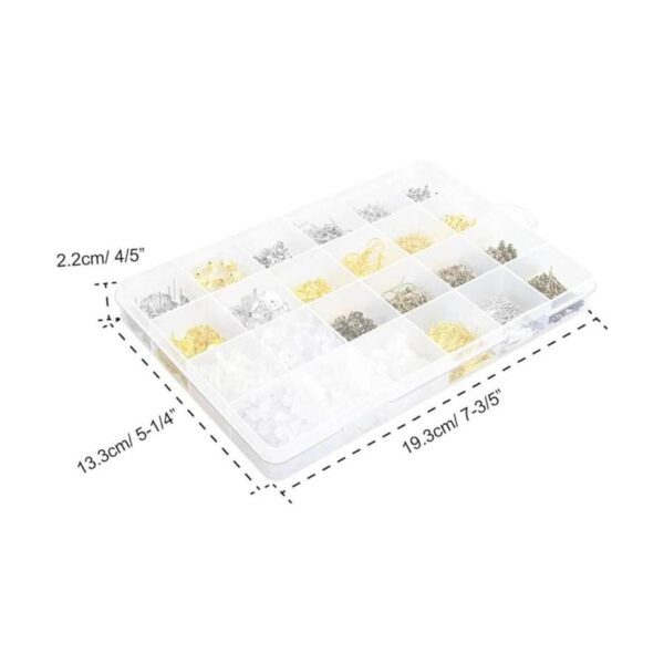 Paxcoo Kit de 2400 piezas de suministros para hacer aretes