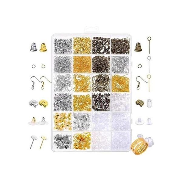 Paxcoo Kit de 2400 piezas de suministros para hacer aretes
