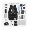 Pawsky Mochila escolar luminosa de anime para monopatín