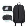 Pawsky Mochila escolar luminosa de anime para monopatín