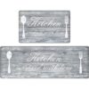 Pauwer Juego de 2 tapetes de cocina antifatiga