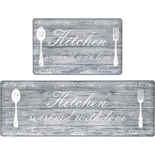 Pauwer Juego de 2 tapetes de cocina antifatiga
