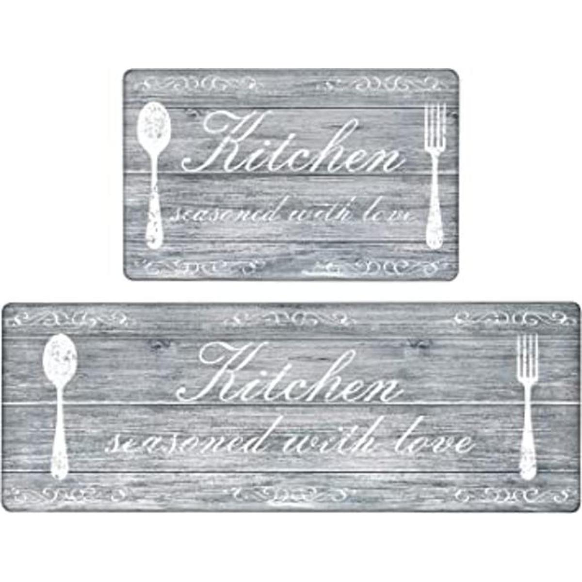 Pauwer Juego de 2 tapetes de cocina antifatiga