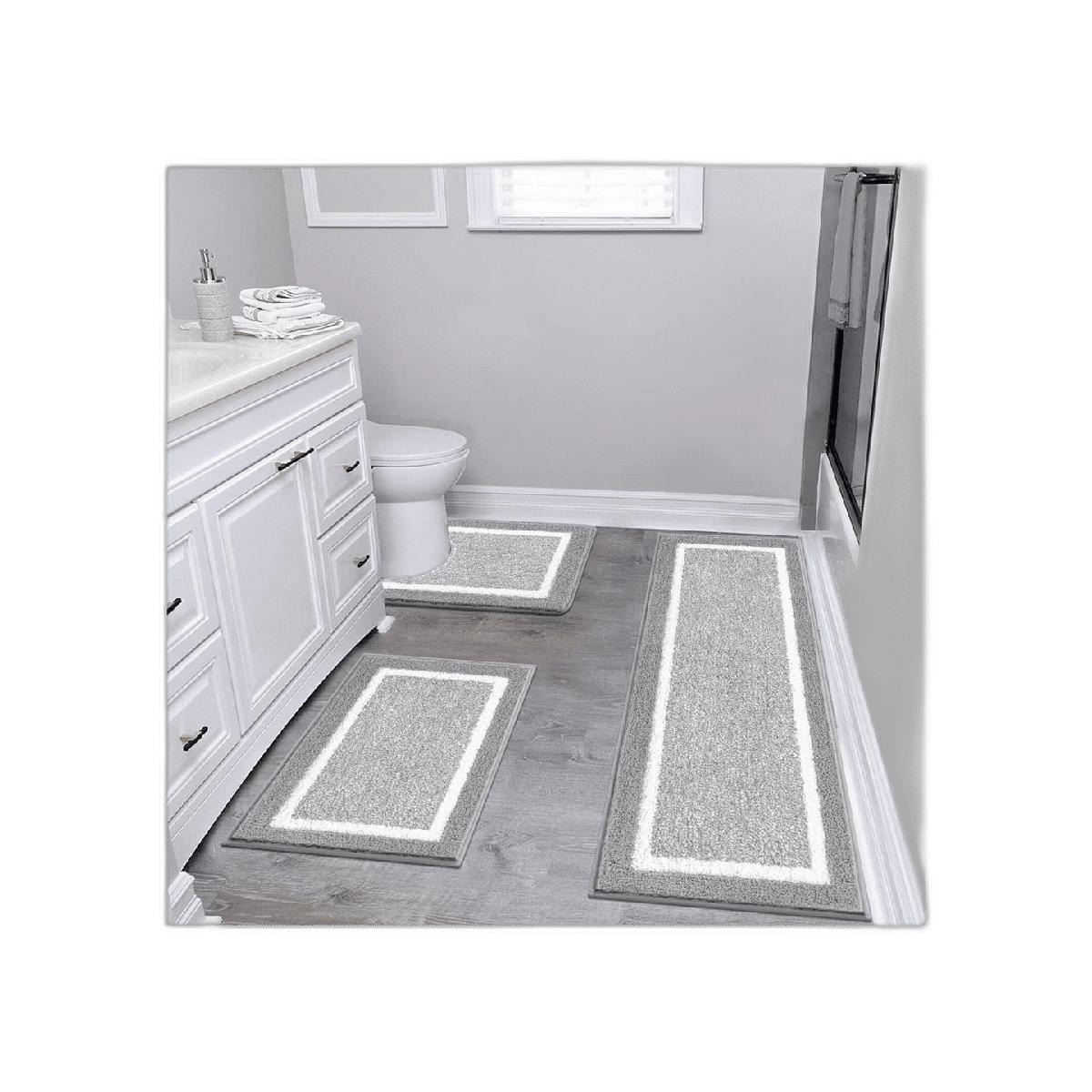Pauwer Juego de alfombras de baño de 3 piezas