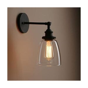 Pathson Aplique de pared vintage con pantalla de vidrio_1