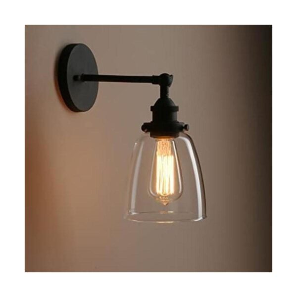 Pathson Aplique de pared vintage con pantalla de vidrio_1