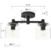 Pathson Lámpara de techo semiempotrada de 2 luces_4