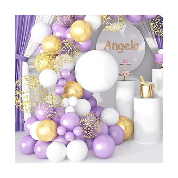 Pateeha Kit de arco de guirnalda de globos morados 130_3