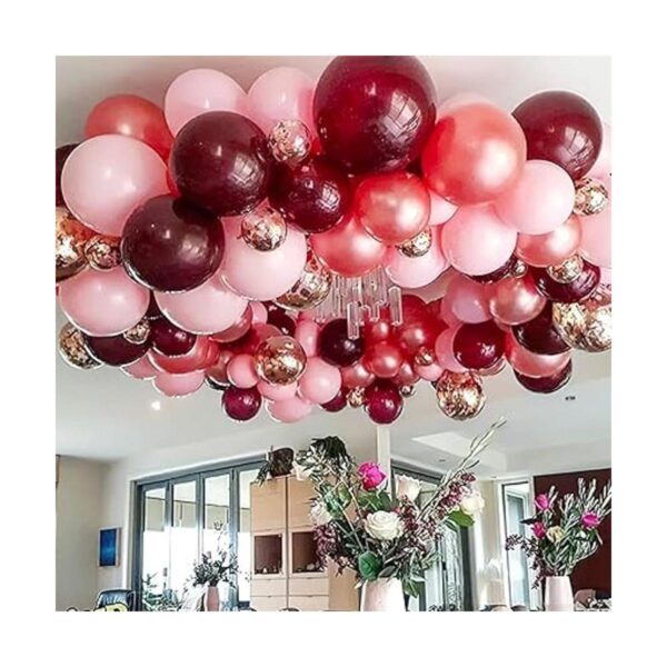 PartyWoo Globos rojos burdeos 100 globos rojos de_6