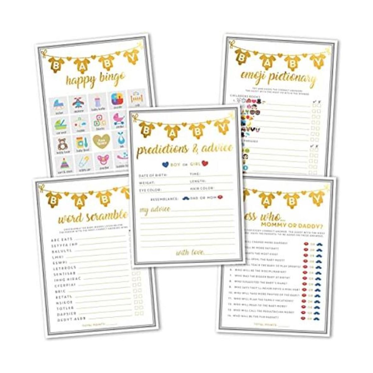 Party Hearty Baby Shower Games Papel de aluminio dorado