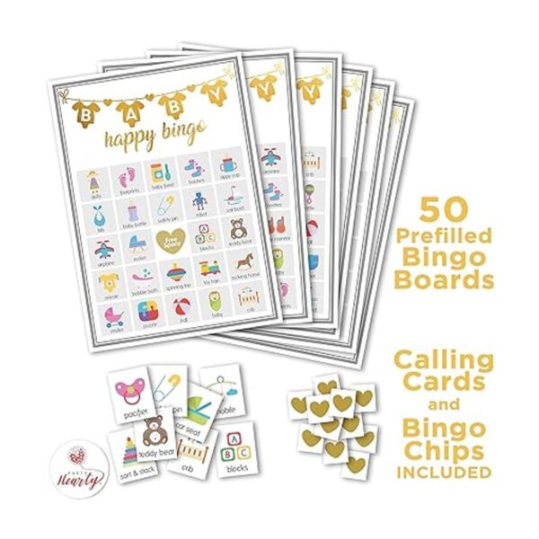 Party Hearty Baby Shower Games Papel de aluminio dorado_3