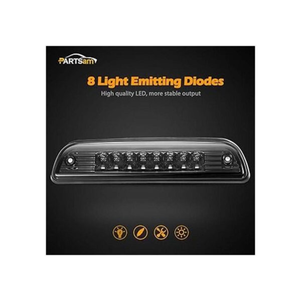 Partsam Luz de parada de montaje alto LED roja tercera luz_2