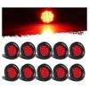 Partsam Kit de 10 luces LED redondas rojas de 2.5_1