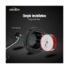 Partsam Kit de 10 luces LED redondas rojas de 2.5_2