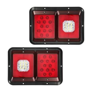 Partsam 2 luces traseras LED dobles para remolque con_1