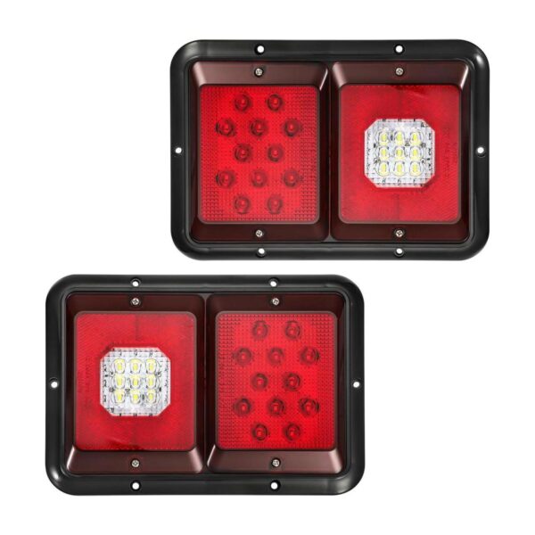 Partsam 2 luces traseras LED dobles para remolque con_1