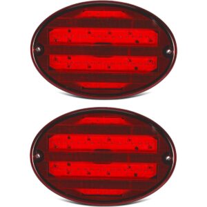 Partsam 2 luces traseras LED ovaladas de 8.5 pulgadas 40_1