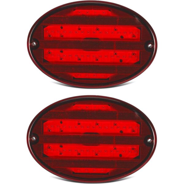 Partsam 2 luces traseras LED ovaladas de 8.5 pulgadas 40_1