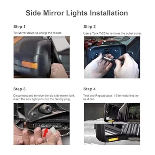Partsam Luces LED secuenciales de giro con luces LED de_2