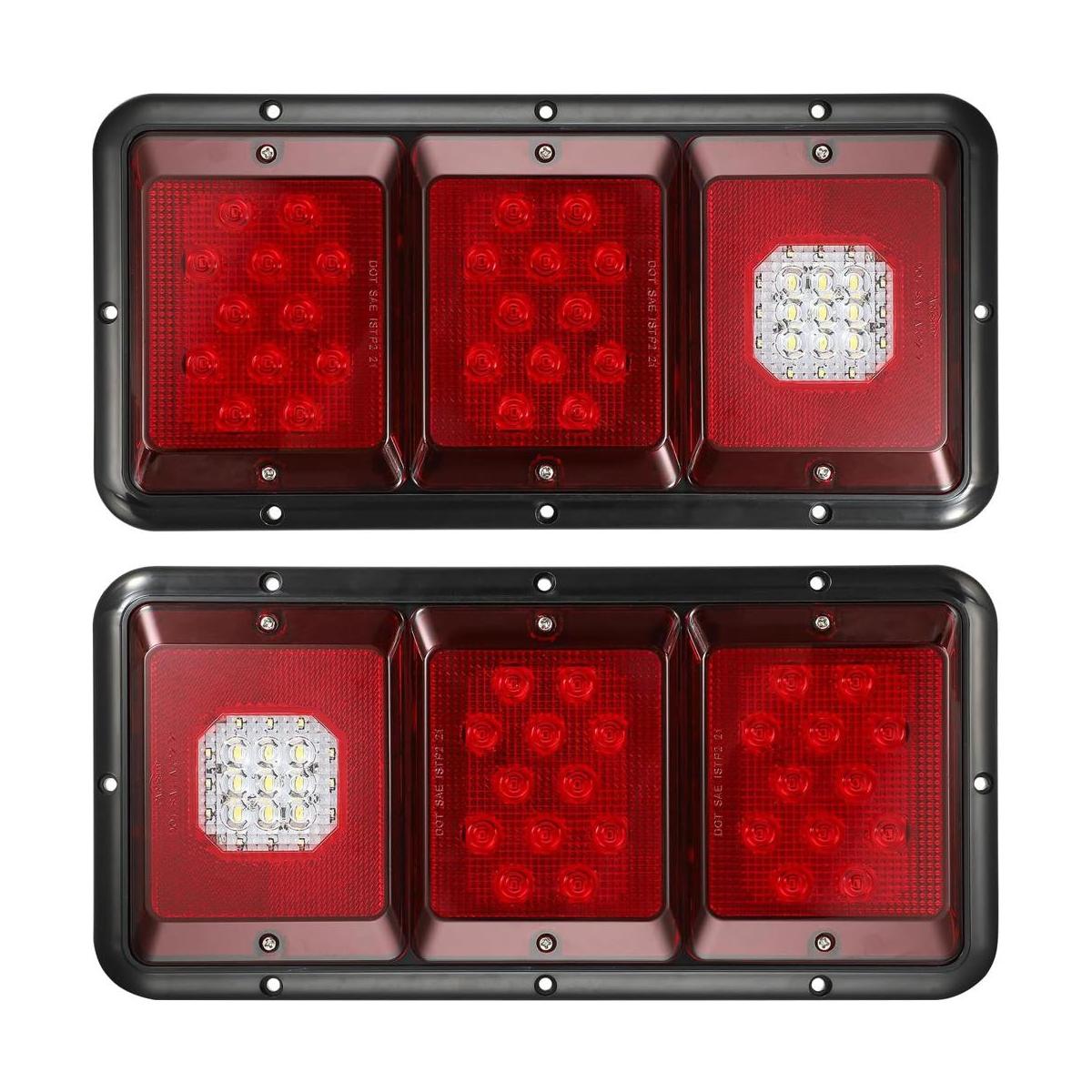 Partsam 2 luces traseras LED triples 45 LED montaje