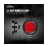 Partsam Kit de 10 luces LED redondas rojas de 2.5_3