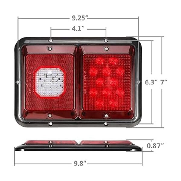 Partsam 2 luces traseras LED dobles para remolque con_4
