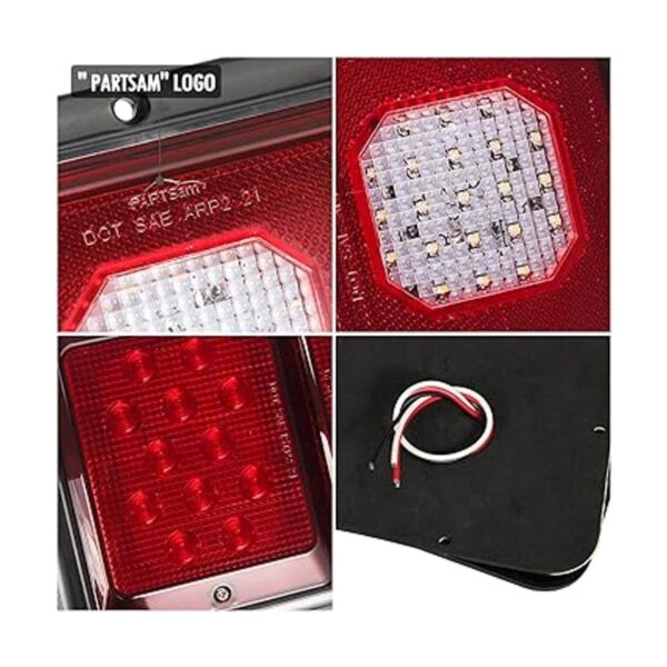 Partsam 2 luces traseras LED dobles para remolque con_5