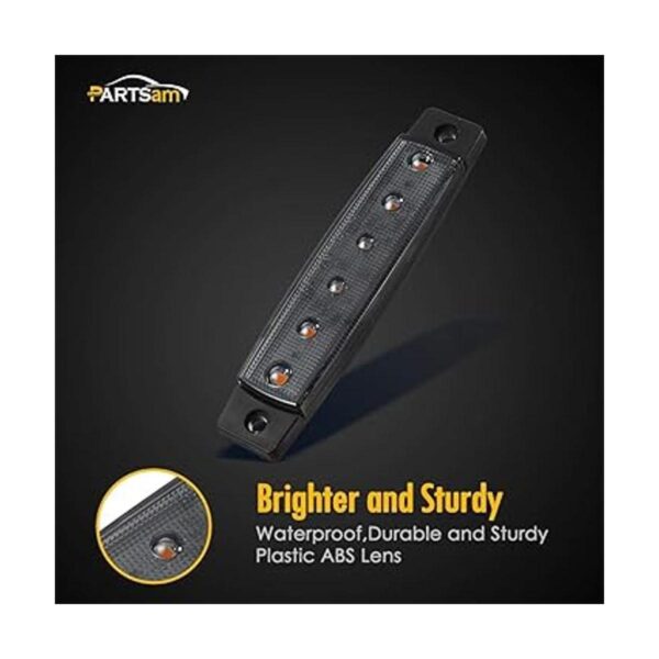 Partsam 10 luces indicadoras LED ámbar delgadas de 3.8_2