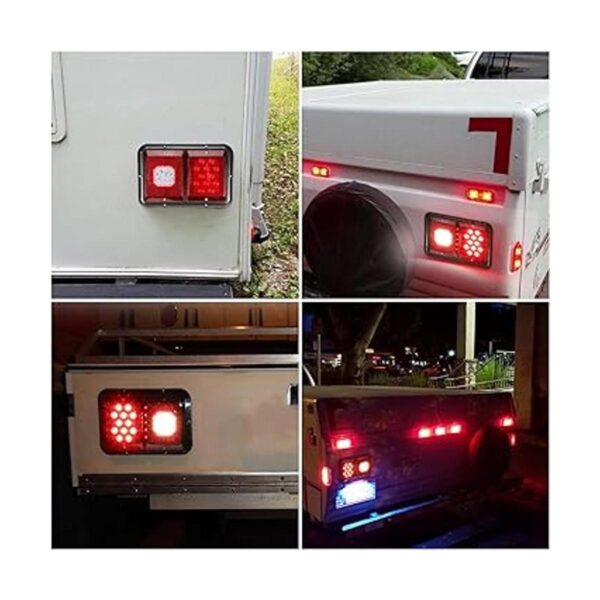 Partsam 2 luces traseras LED dobles para remolque con_6