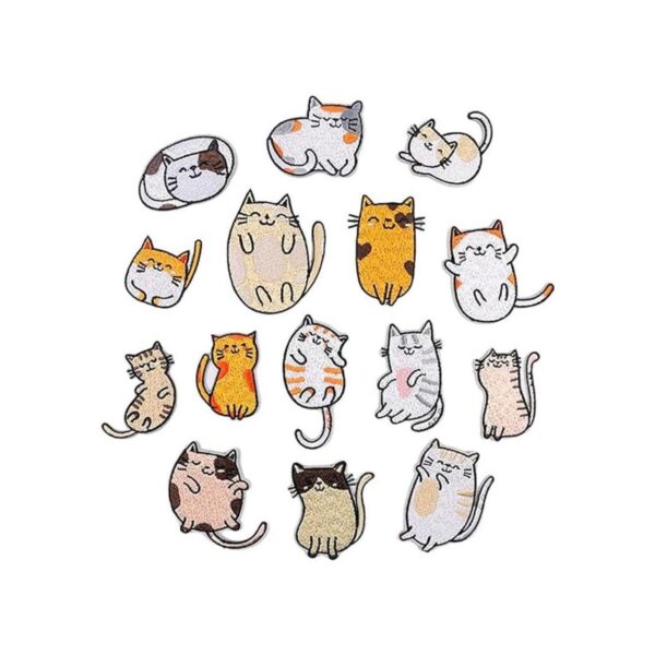 Parches de bordado lindo gato para planchar adhesivos_1