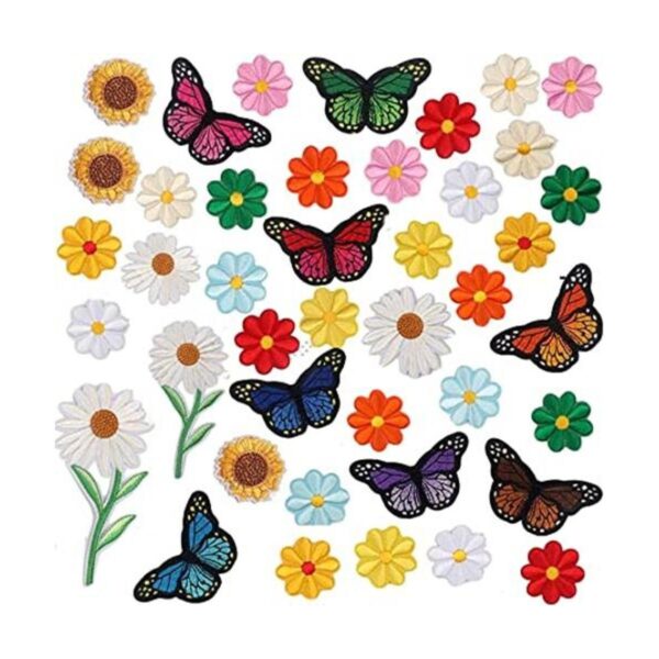 Parches bordados con diseño de mariposa para ropa 42