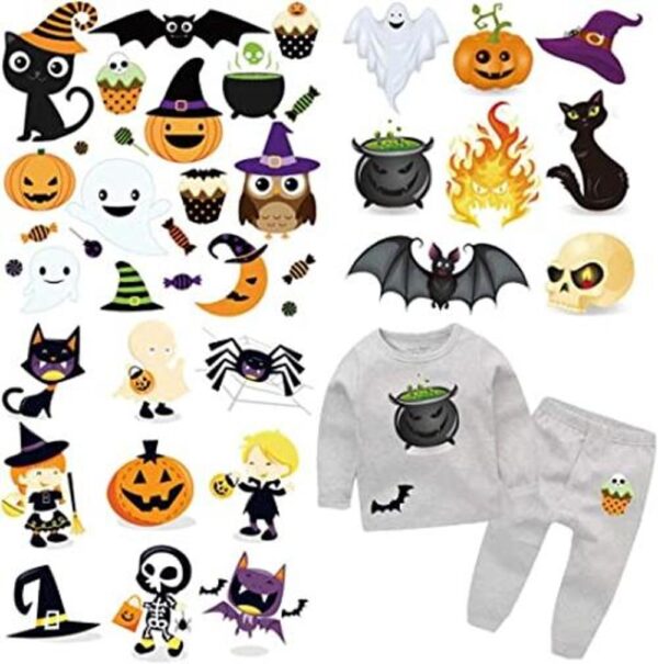 Parches de Halloween para planchar para niños pegatinas