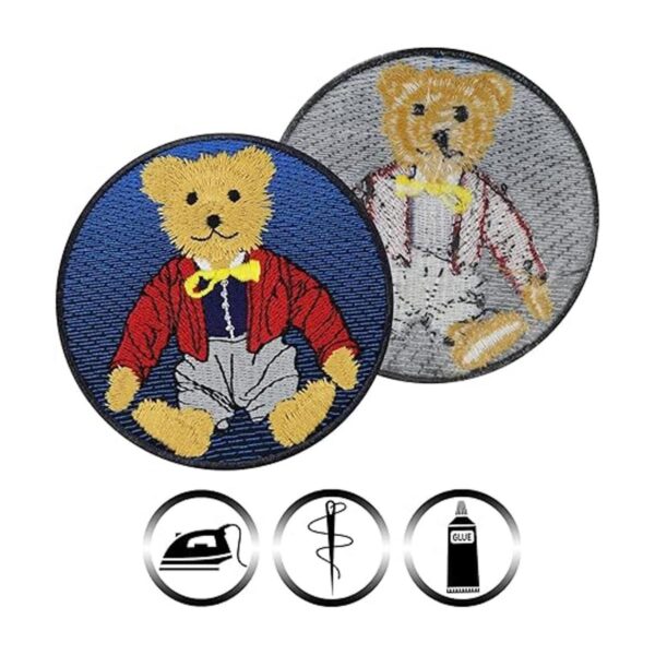 Parche para coser de oso de peluche parches coloridos