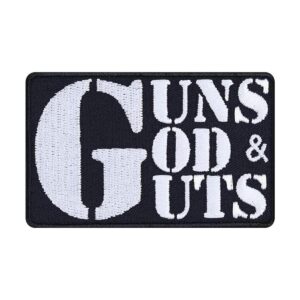 Parche para coser Guns GOD and Guts Parche para planchar_1