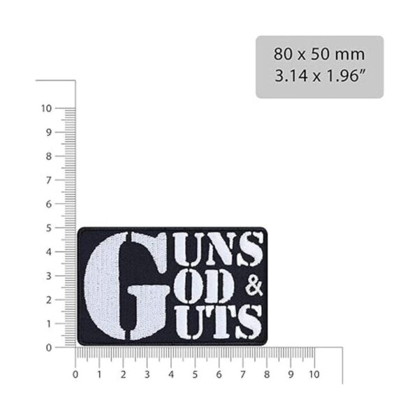 Parche para coser Guns GOD and Guts Parche para planchar_3