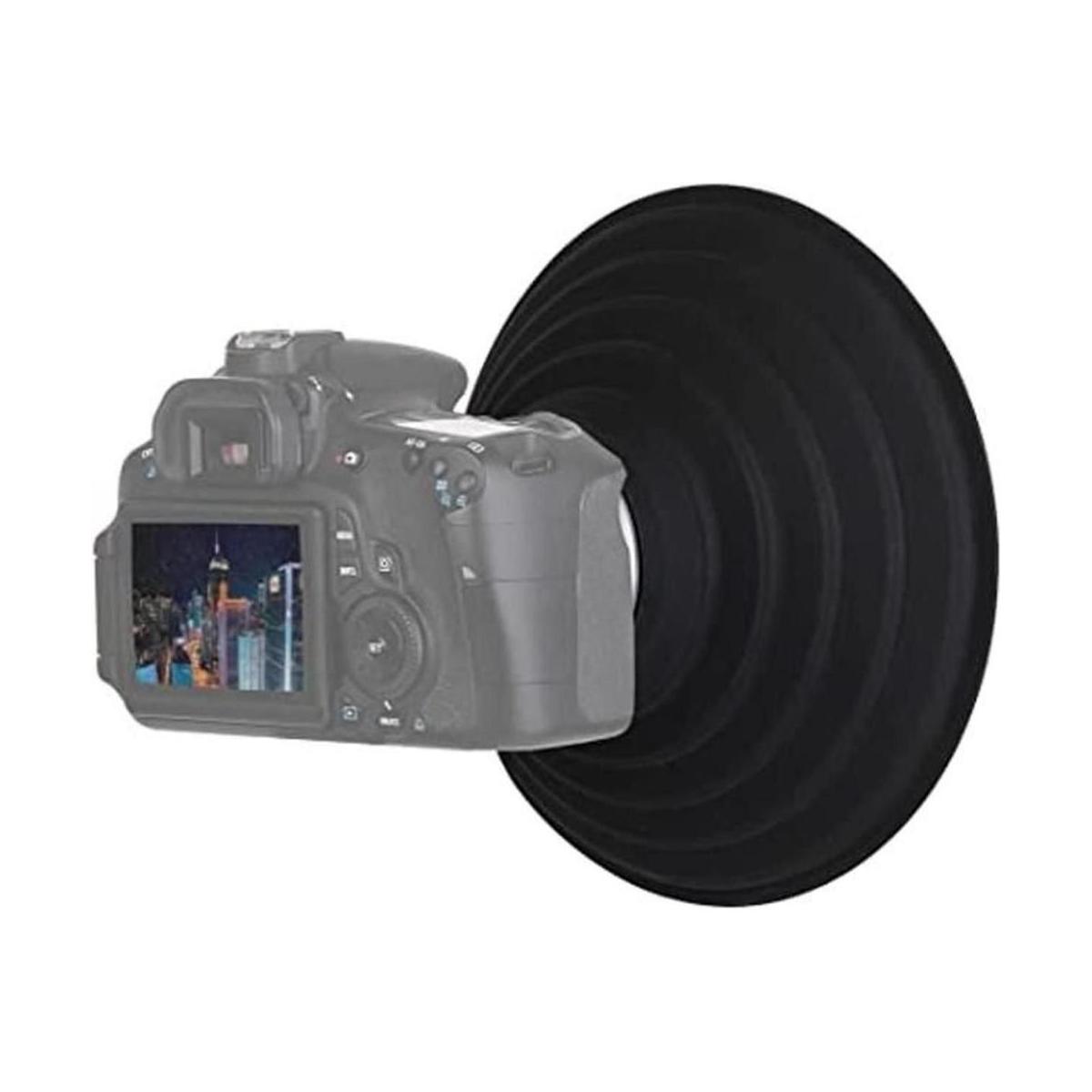 Parasol de silicona para lente de 50 a 2.756 in de