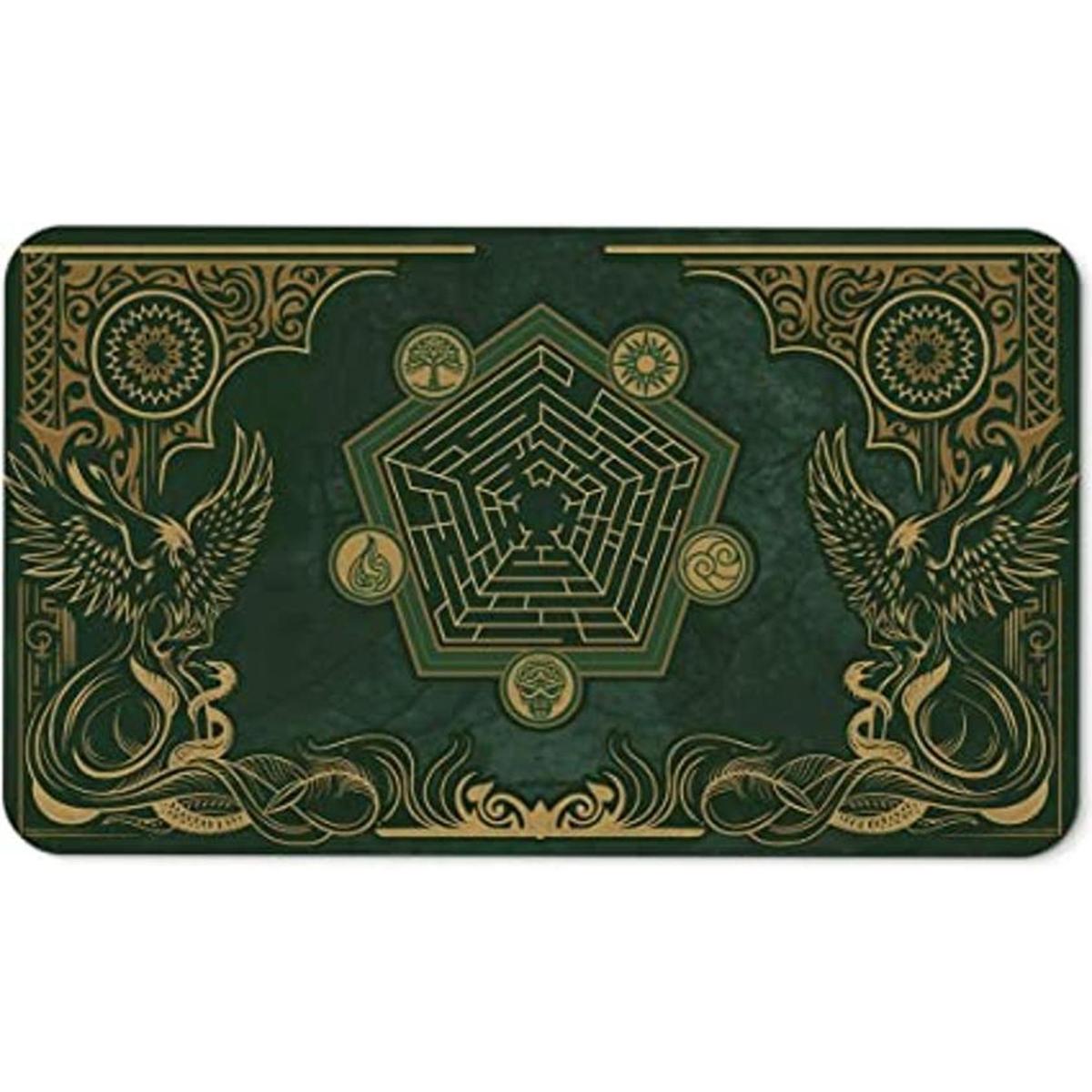 Paramint Emerald Phoenix Stitched MTG Playmat