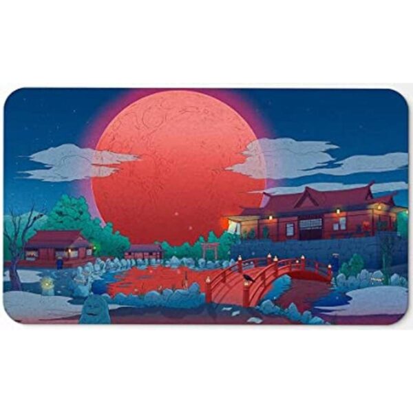 Paramint Blood Moon Shinto Anime cosido MTG Playmat_1