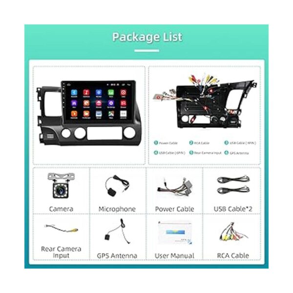 Para Honda Civic 2006 2007 2008 2009 2010 2011 Android